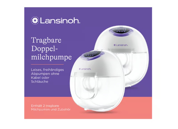 LANSINOH tragbare Doppelmilchpumpe